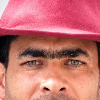 Pink felt fedora