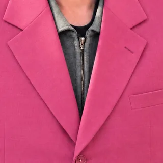 Pink zoot suit jacket lapel